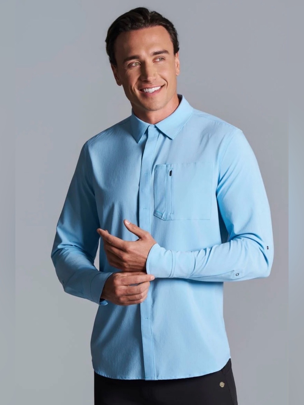 Coolibar Fiera Smart Shirt in WHITE. Size L. SPF 50. Great shape